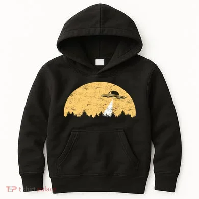 UFO Moon Wilderness Kids Hoodie