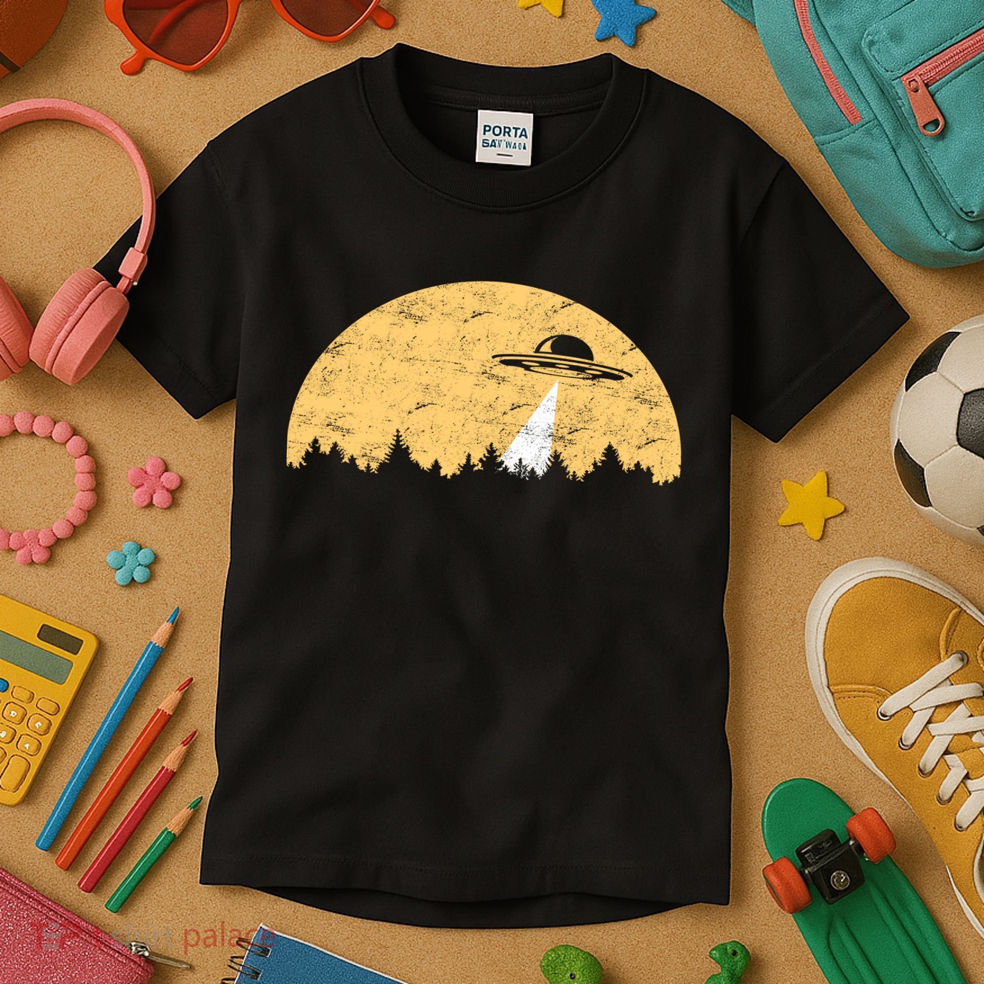 UFO Moon Wilderness Kids T-Shirt