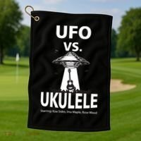 UFO Vs Ukulele Golf Towel thumb 1