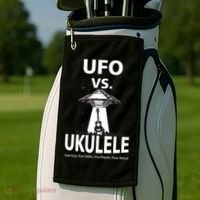 UFO Vs Ukulele Golf Towel thumb 2
