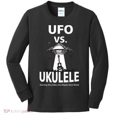 UFO Vs Ukulele Kids Long Sleeve Shirt