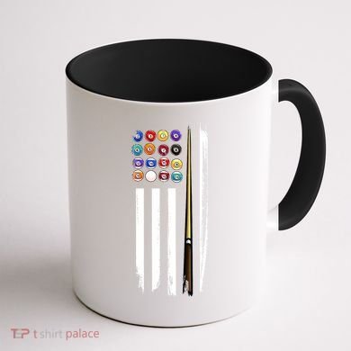 Usa Flag Pool Player Cute Cues Stick Best Gift For Player Coffee Mug back