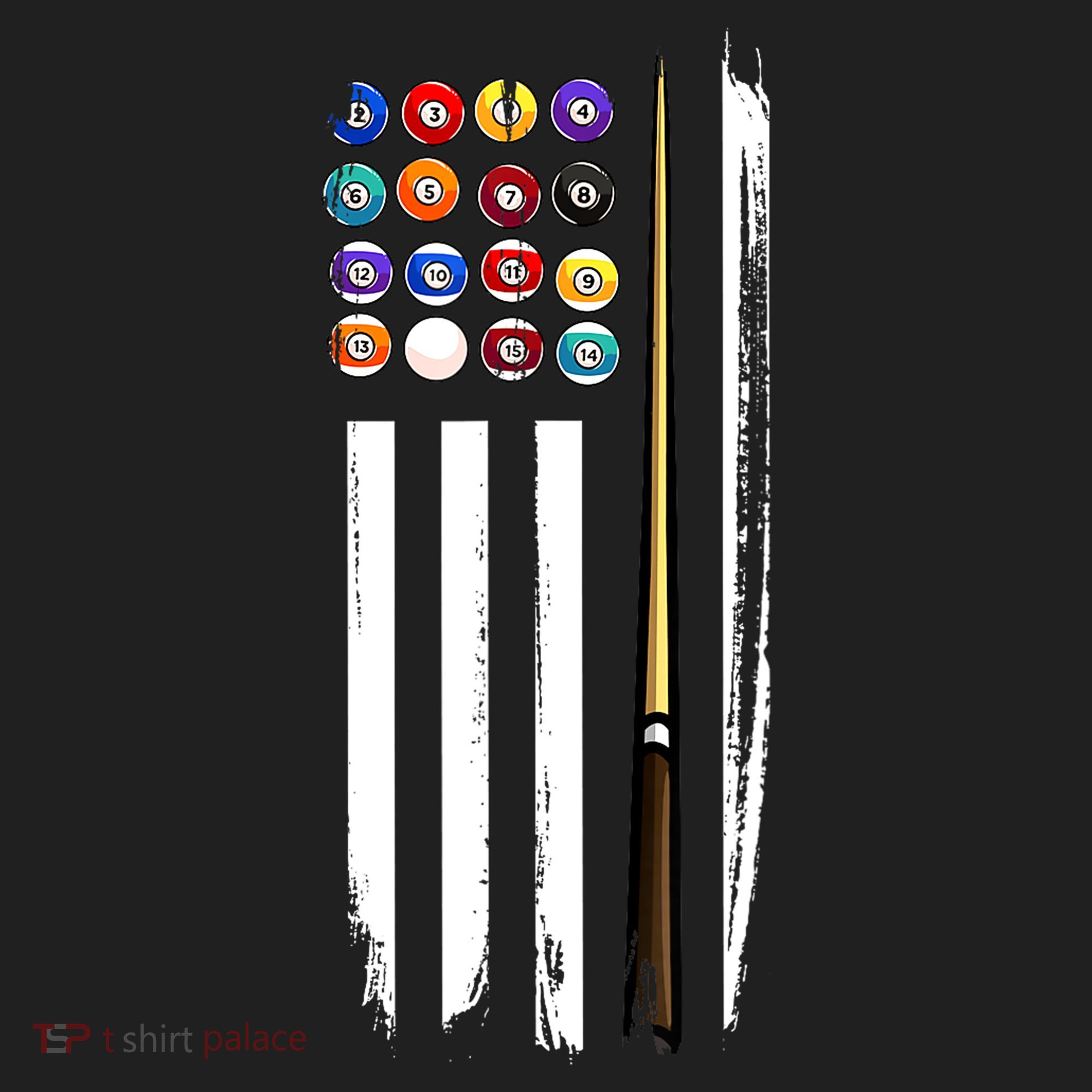 Usa Flag Pool Player Cute Cues Stick Best Gift For Player Tumbler
