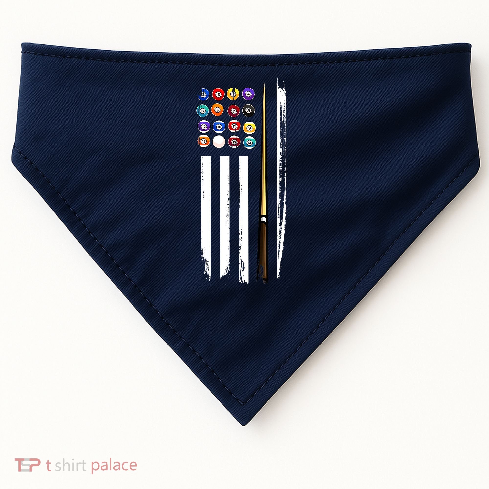 Usa Flag Pool Player Cute Cues Stick Best Gift For Player USA-Made Doggie Bandana