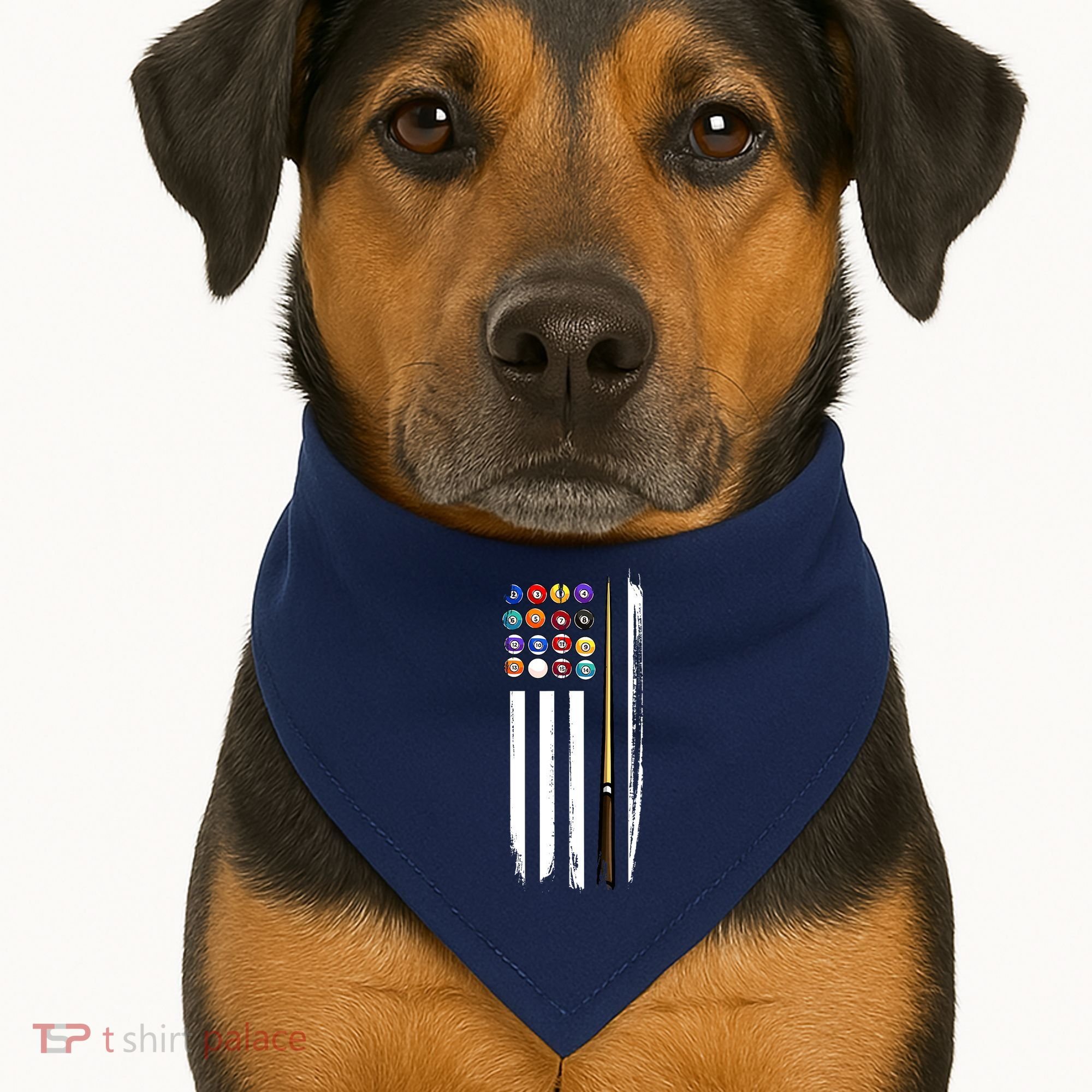 Usa Flag Pool Player Cute Cues Stick Best Gift For Player USA-Made Doggie Bandana