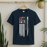 Usa Flag Pool Player Cute Cues Stick Best Gift For Player T-Shirt thumb 2