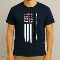 Usa Flag Pool Player Cute Cues Stick Best Gift For Player T-Shirt thumb 3