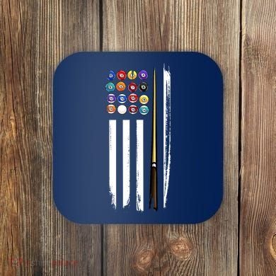 Usa Flag Pool Player Cute Cues Stick Best Gift For Player Coaster