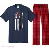 Usa Flag Pool Player Cute Cues Stick Best Gift For Player Pajama Set thumb 0