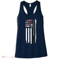 Usa Flag Pool Player Cute Cues Stick Best Gift For Player Women's Tank Top thumb 0