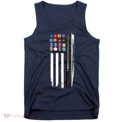Usa Flag Pool Player Cute Cues Stick Best Gift For Player Tank Top