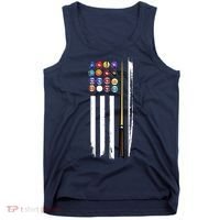 Usa Flag Pool Player Cute Cues Stick Best Gift For Player Tank Top thumb 0