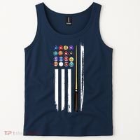 Usa Flag Pool Player Cute Cues Stick Best Gift For Player Tank Top thumb 2