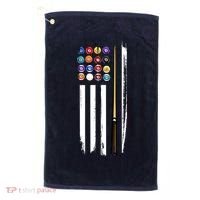 Usa Flag Pool Player Cute Cues Stick Best Gift For Player Golf Towel thumb 0