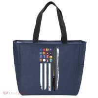 Usa Flag Pool Player Cute Cues Stick Best Gift For Player Tote Bag thumb 0
