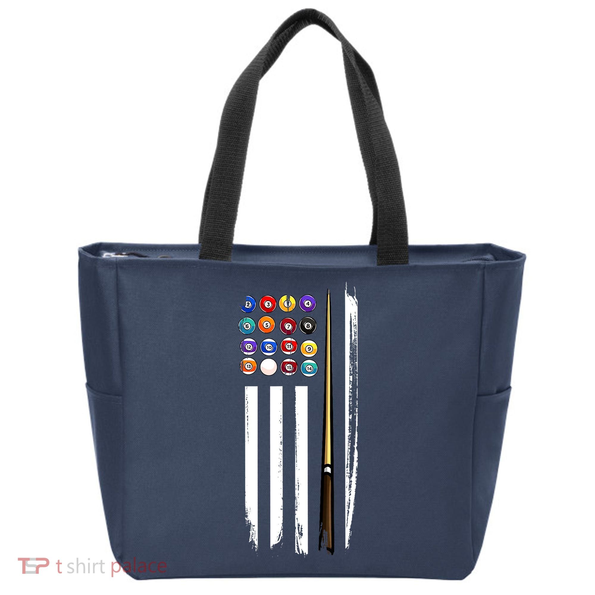 Usa Flag Pool Player Cute Cues Stick Best Gift For Player Tote Bag