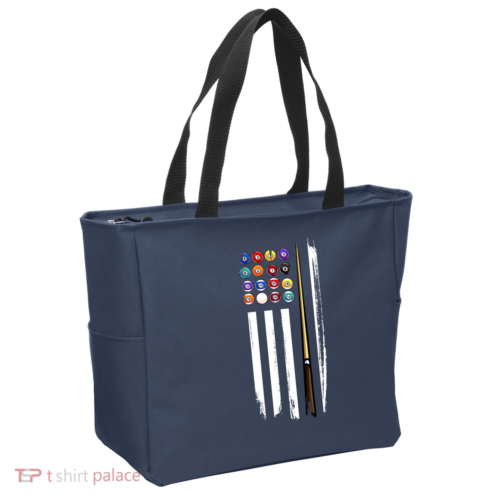 Usa Flag Pool Player Cute Cues Stick Best Gift For Player Tote Bag