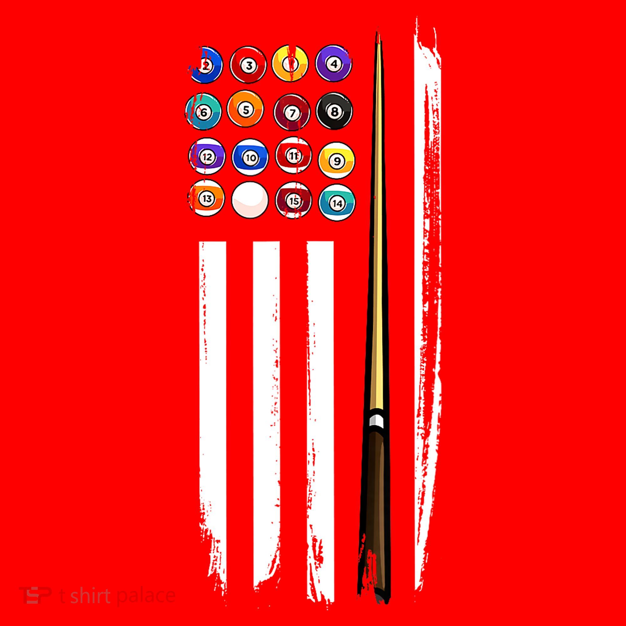 Usa Flag Pool Player Cute Cues Stick Best Gift For Player Santa Hat