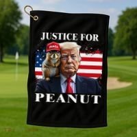 Ustice For Peanut And Fred Golf Towel thumb 1