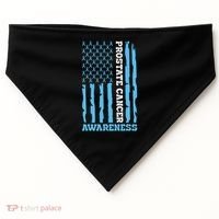 USA Flag Prostate Cancer Awareness USA-Made Doggie Bandana thumb 0