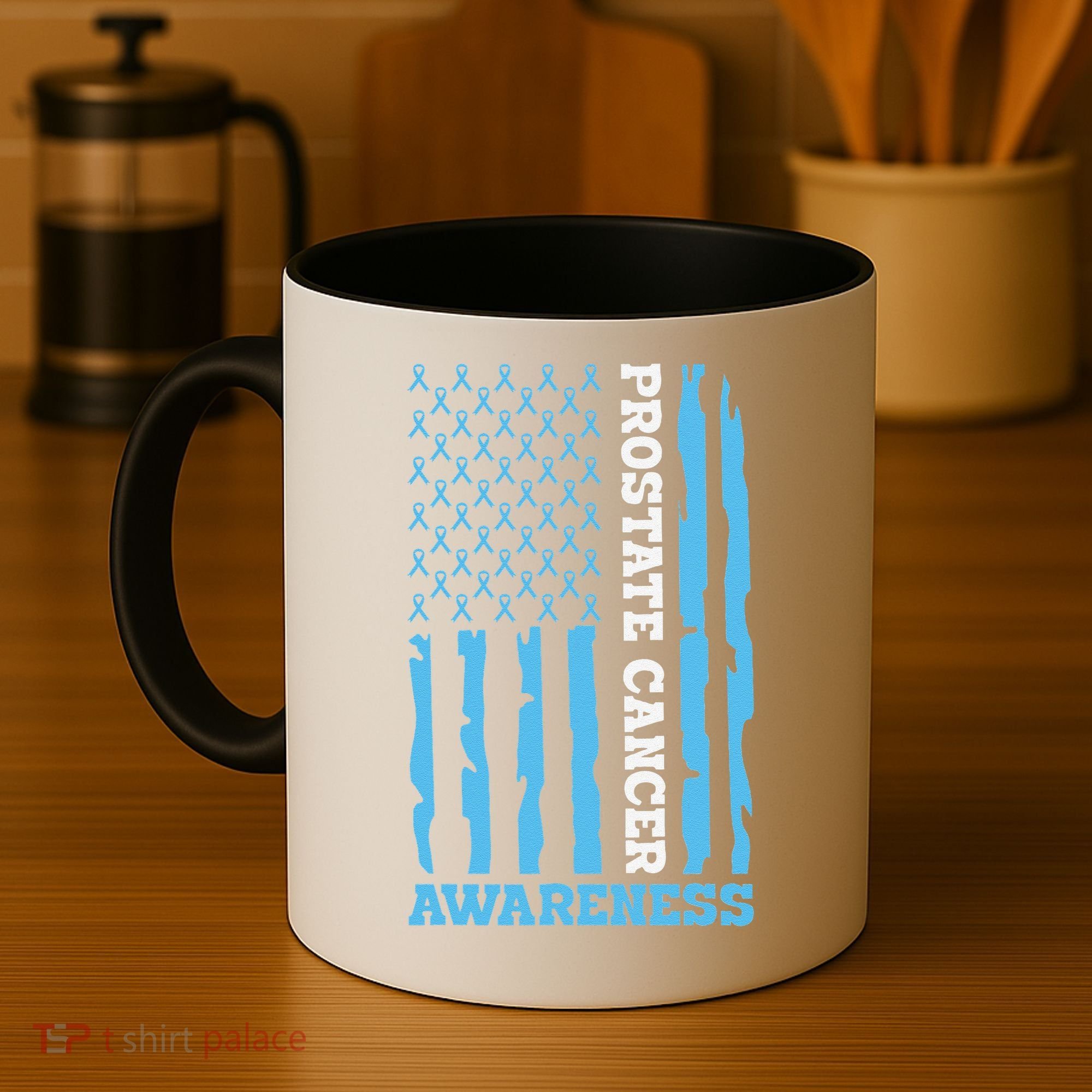 USA Flag Prostate Cancer Awareness Coffee Mug