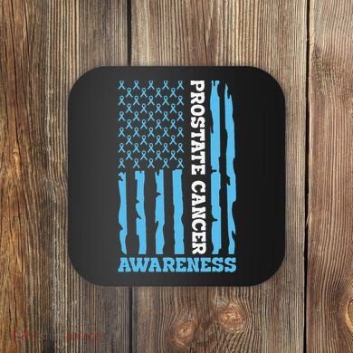 USA Flag Prostate Cancer Awareness Coaster