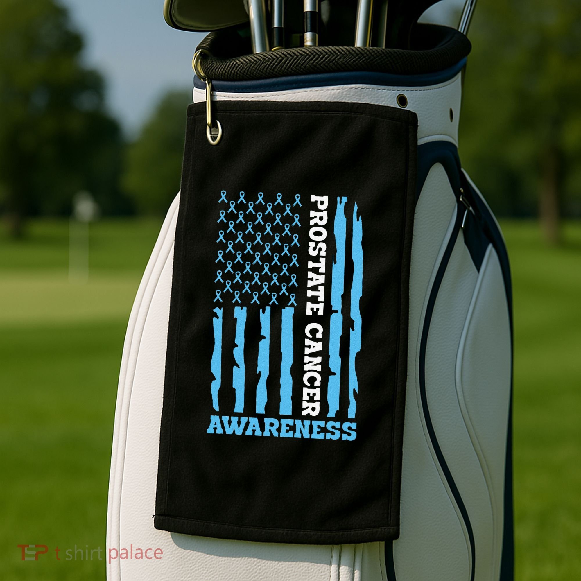 USA Flag Prostate Cancer Awareness Golf Towel