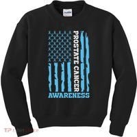 USA Flag Prostate Cancer Awareness Kids Sweatshirt thumb 0
