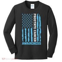 USA Flag Prostate Cancer Awareness Kids Long Sleeve Shirt thumb 0