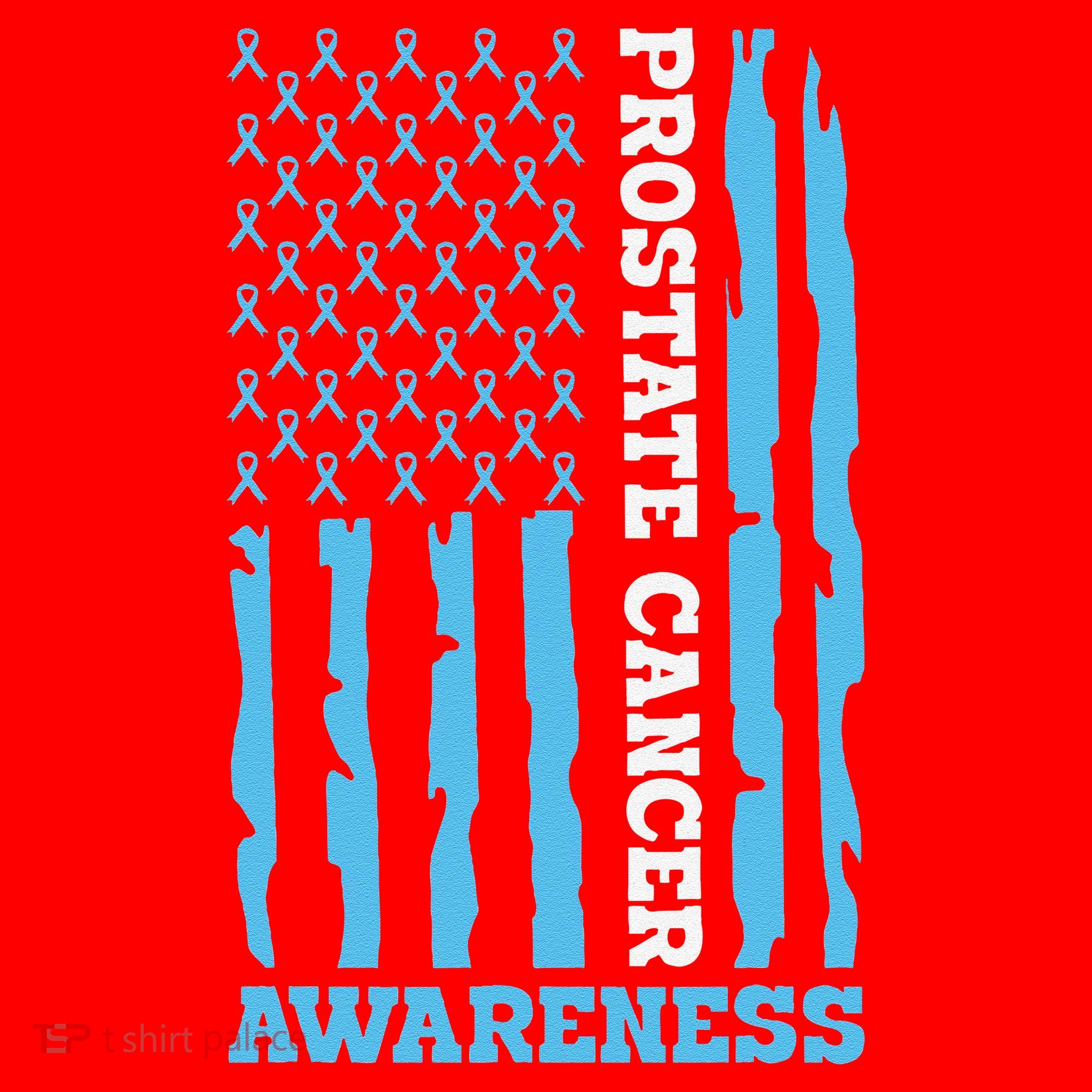 USA Flag Prostate Cancer Awareness Santa Hat