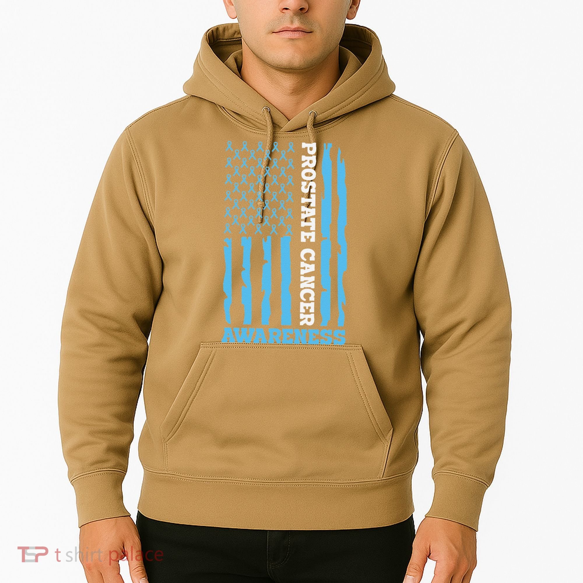 USA Flag Prostate Cancer Awareness Hoodie
