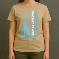 USA Flag Prostate Cancer Awareness T-Shirt thumb 4