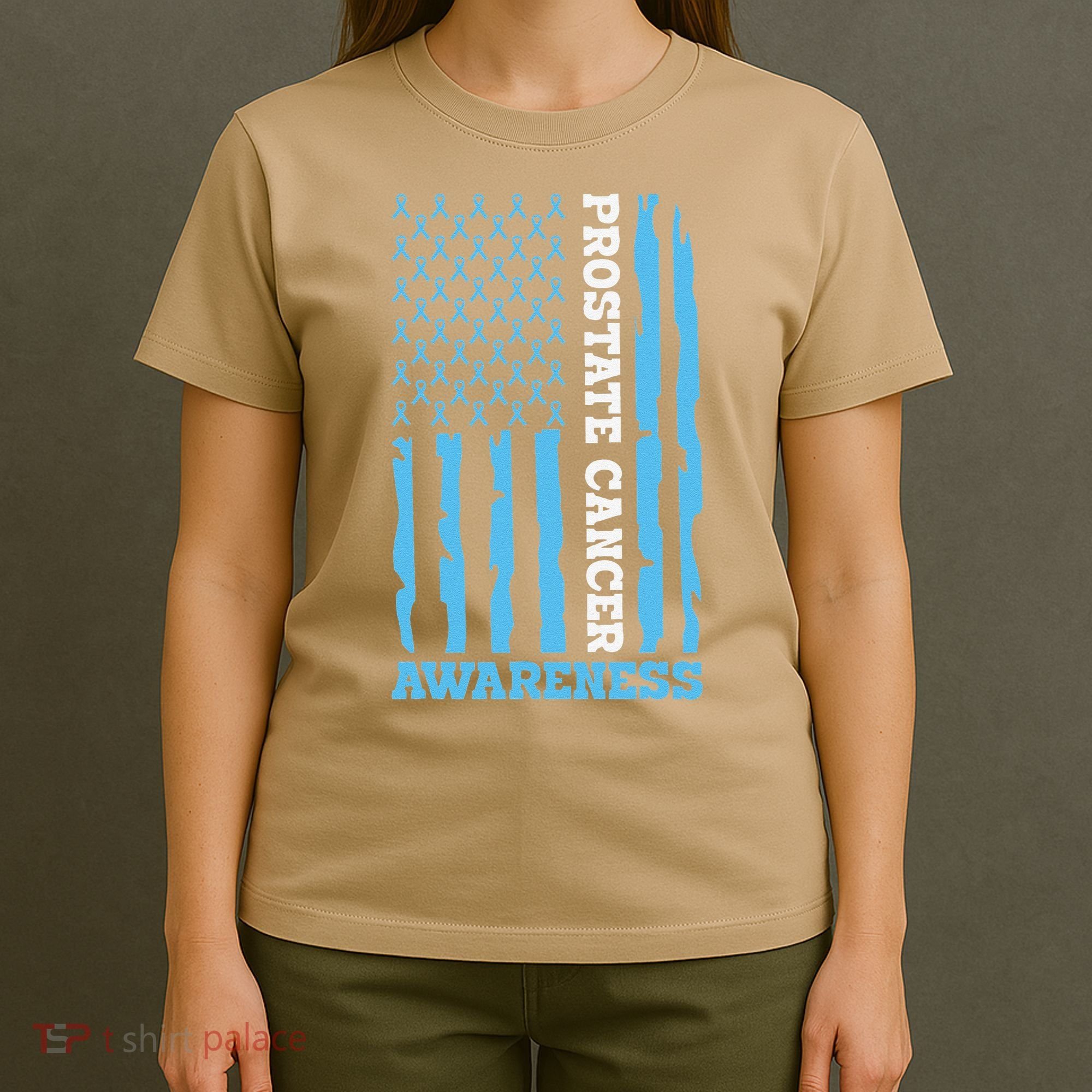 USA Flag Prostate Cancer Awareness T-Shirt