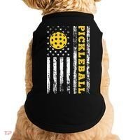 US Flag Pickleball Player Paddleball Lover Doggie Tank thumb 0