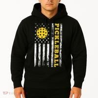 US Flag Pickleball Player Paddleball Lover Hoodie thumb 2