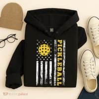 US Flag Pickleball Player Paddleball Lover Hoodie thumb 4