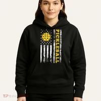 US Flag Pickleball Player Paddleball Lover Hoodie thumb 5