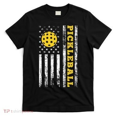 US Flag Pickleball Player Paddleball Lover T-Shirt