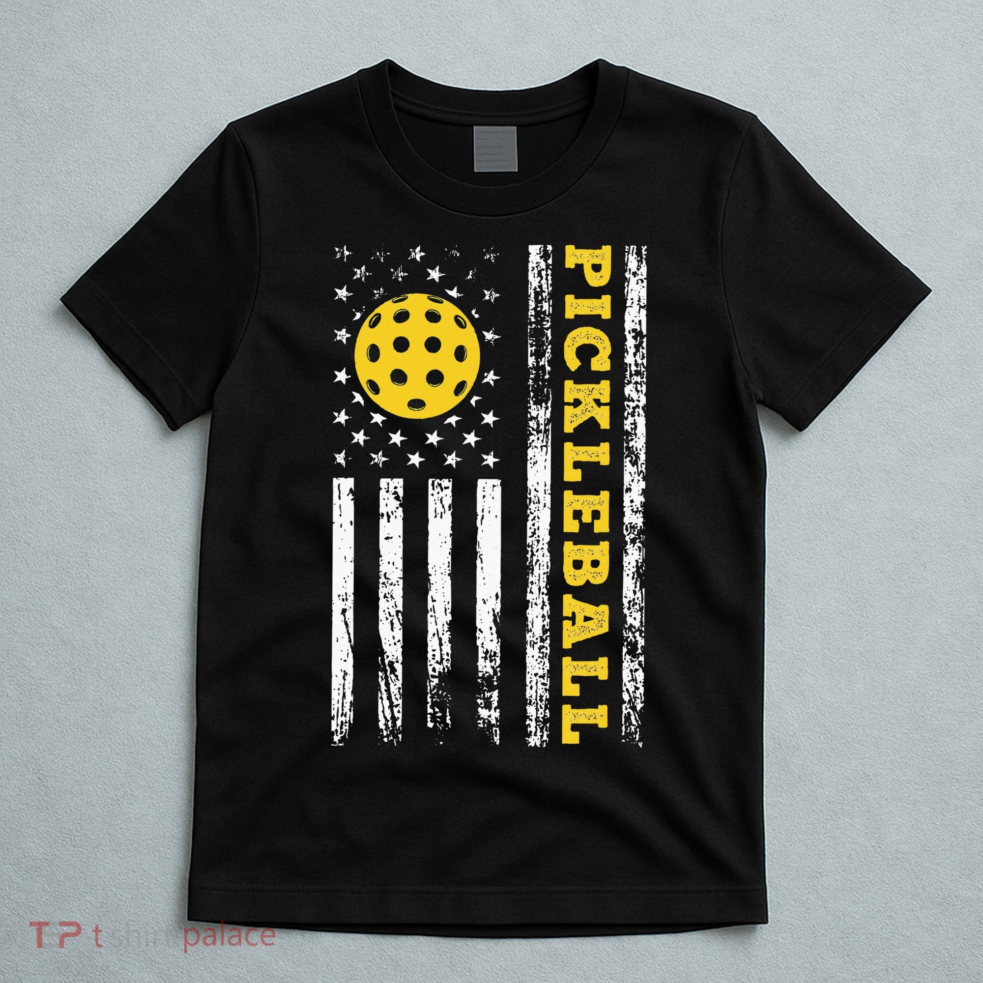 US Flag Pickleball Player Paddleball Lover T-Shirt