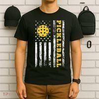 US Flag Pickleball Player Paddleball Lover T-Shirt thumb 6