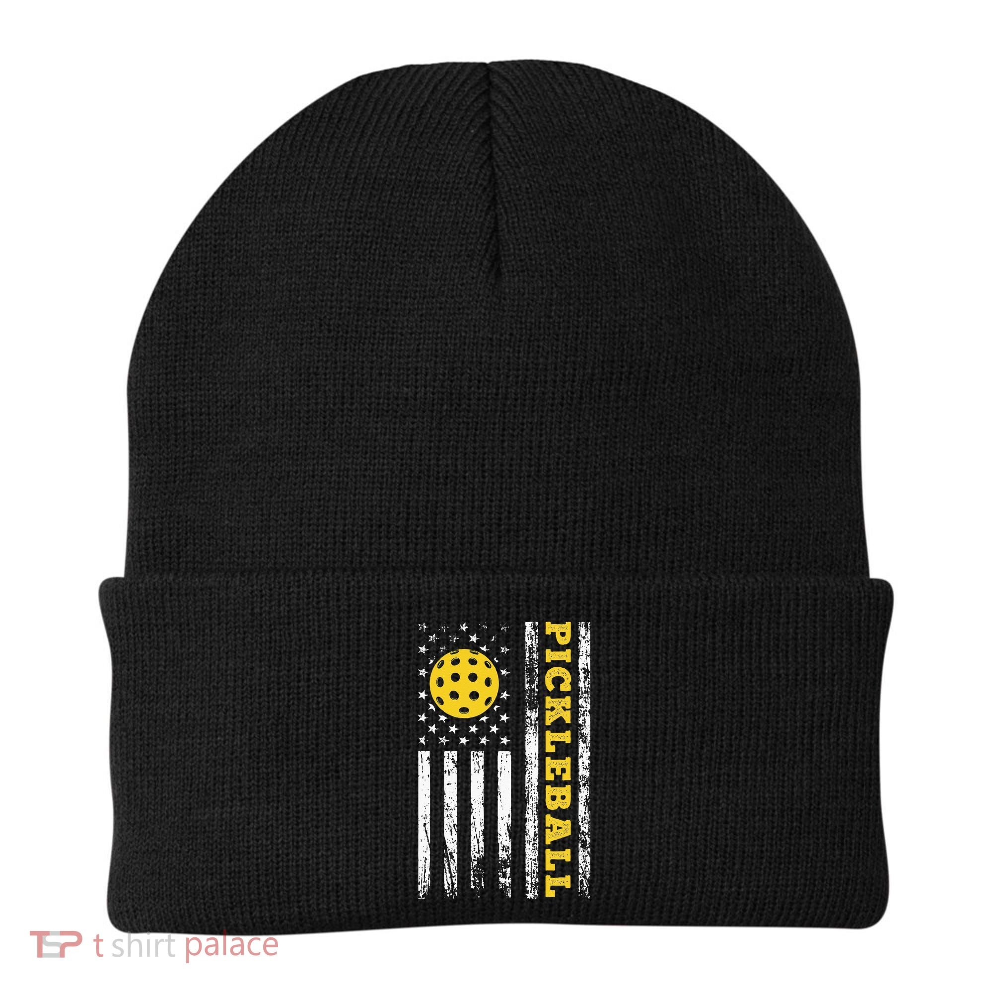 US Flag Pickleball Player Paddleball Lover Beanie