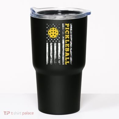 US Flag Pickleball Player Paddleball Lover Tumbler
