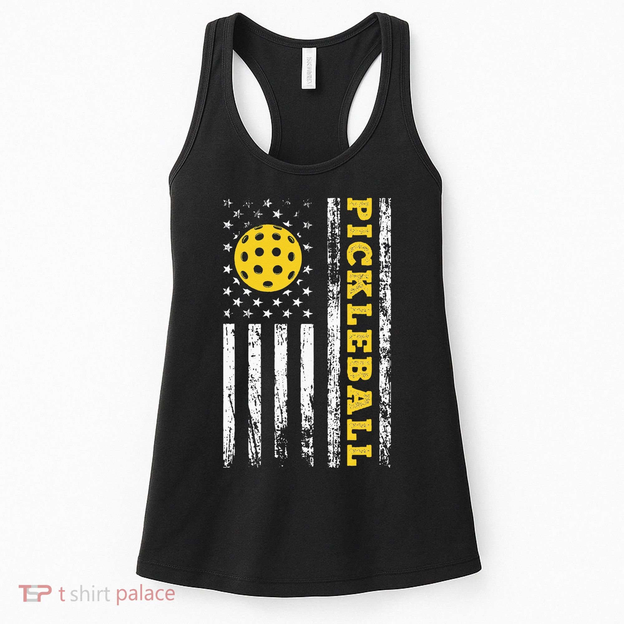 US Flag Pickleball Player Paddleball Lover Women's Tank Top