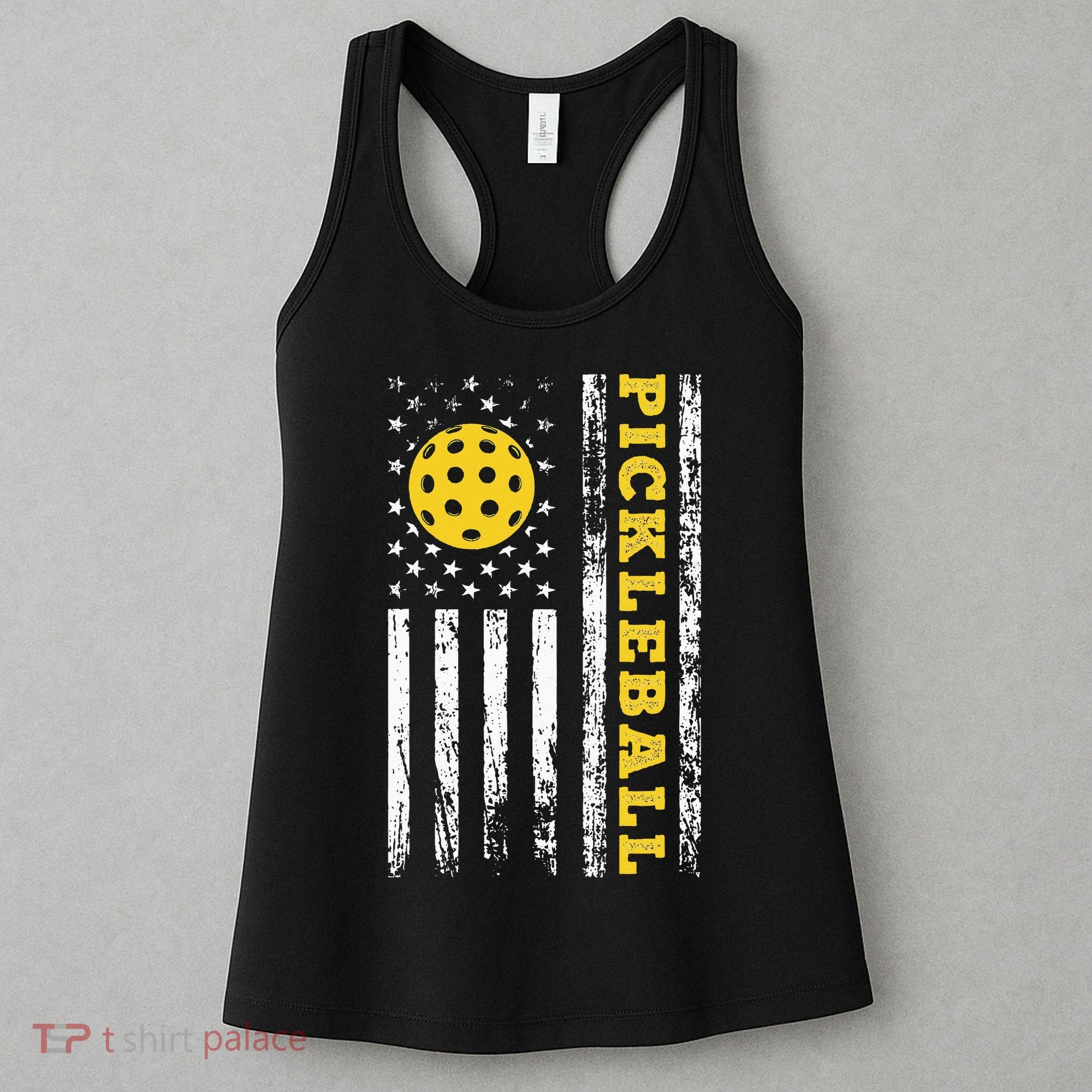 US Flag Pickleball Player Paddleball Lover Women's Tank Top