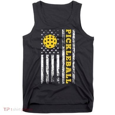 US Flag Pickleball Player Paddleball Lover Tank Top