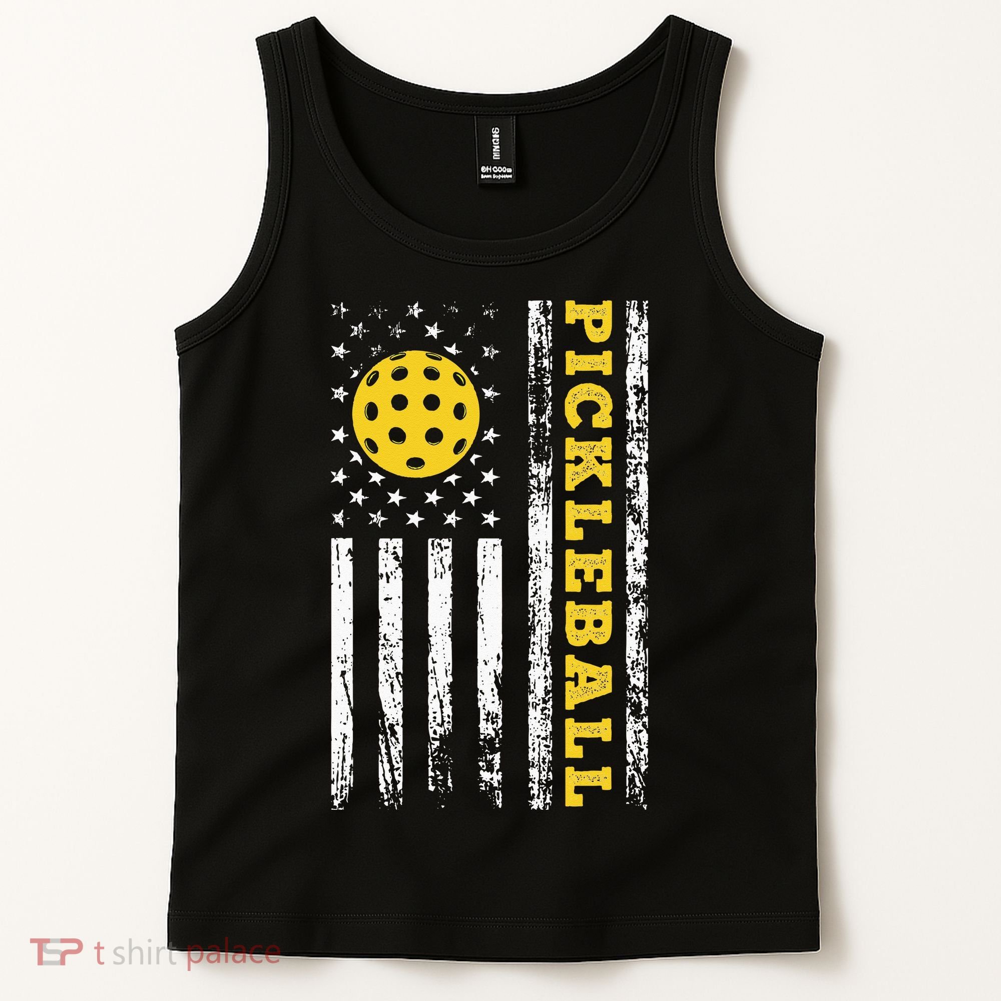 US Flag Pickleball Player Paddleball Lover Tank Top