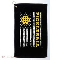 US Flag Pickleball Player Paddleball Lover Golf Towel thumb 0