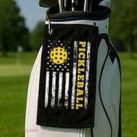 US Flag Pickleball Player Paddleball Lover Golf Towel thumb 2