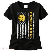 US Flag Pickleball Player Paddleball Lover Women's T-Shirt thumb 0