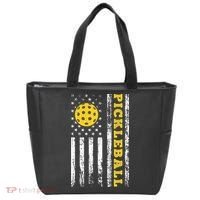 US Flag Pickleball Player Paddleball Lover Tote Bag thumb 0